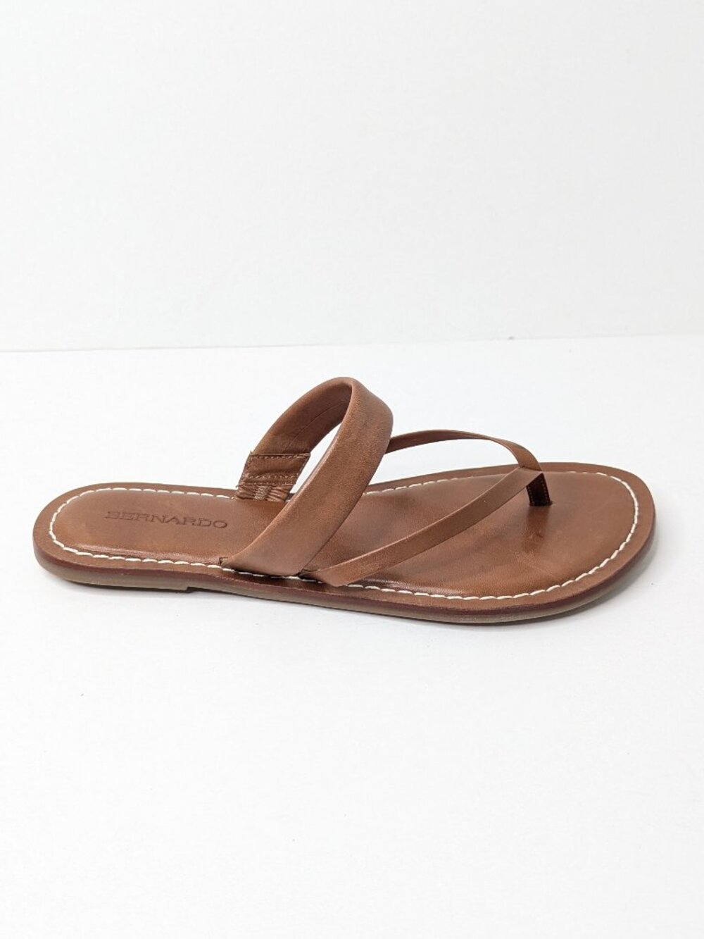 Bernardo Leia Flat Sandals Antique Brown Leather Womens 10 - Picture 2 of 7